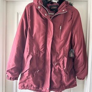 Ambiance Outerwear-Winter coat with fur hood